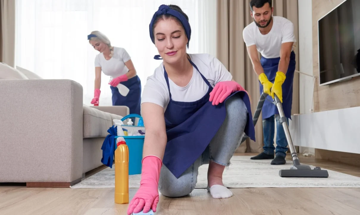 professional cleaning crew